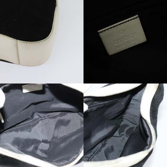 GUCCI Shoulder Bag Canvas Black Silver 001 001 - Picture 11 of 12